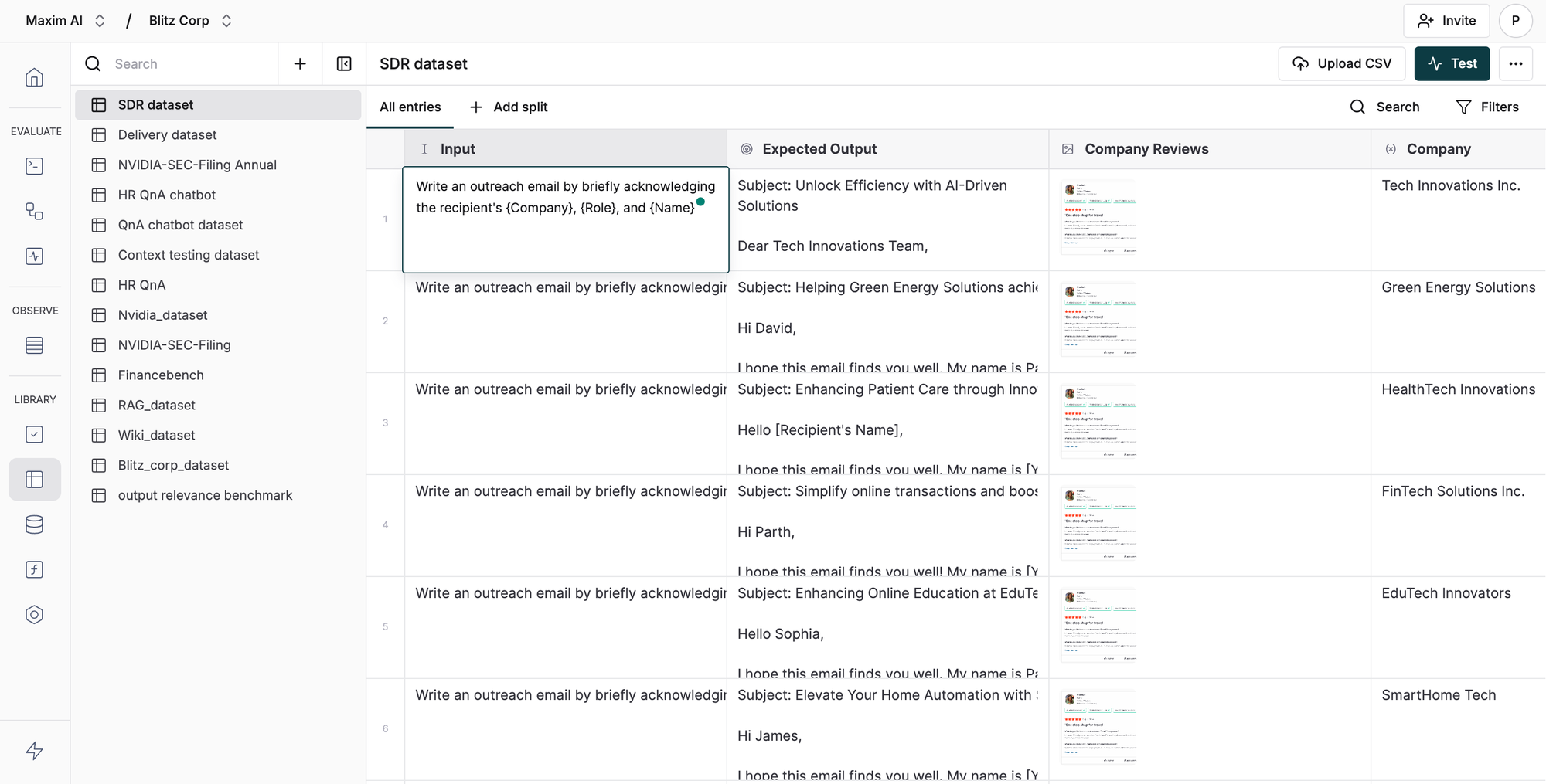 Maxim's multi modal dataset